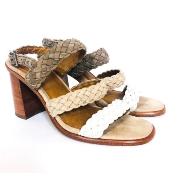 Frye Amy Woven Braid Block Heel Sandal - Picture 2 of 7